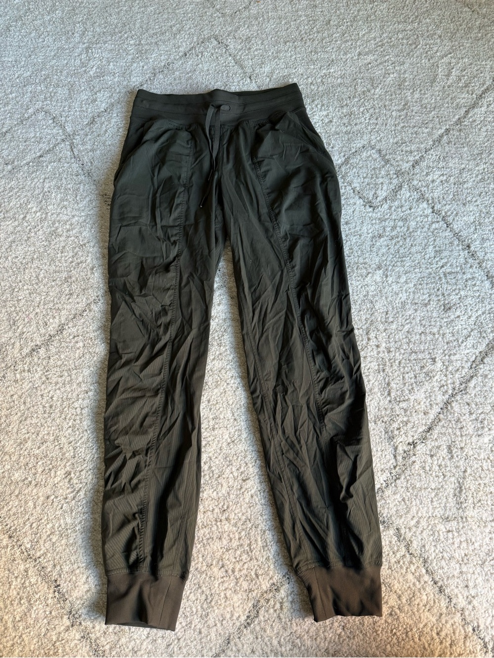 Lululemon Dance Studio Mid Rise Joggers Olive Green Size 4